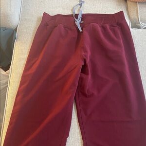Figs Maroon Jogger Pants
